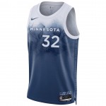 Maillot NBA Minnesota Timberwolves Karl-Anthony Towns 32 Nike 2023-24 City Edition Bleu Swingman - Homme